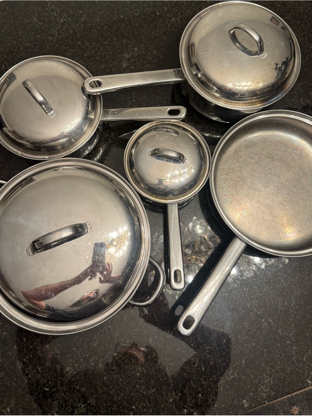 Stainless Steel 18/10 Cookware Set - Silver